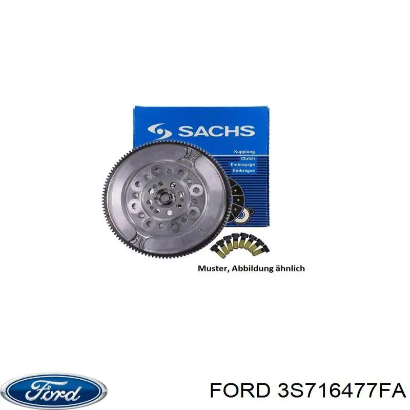 3S716477FA Ford Volante de motor