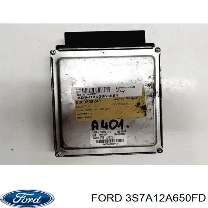 3S7A12A650FD Ford 