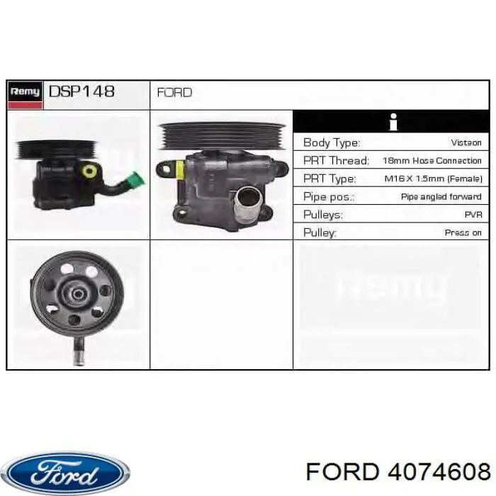 4074608 Ford Bomba da Direção hidrâulica assistida