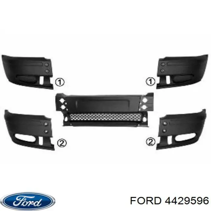 Pára-choque dianteiro, parte central Ford 4429596 preço, a partir de 73,82 USD