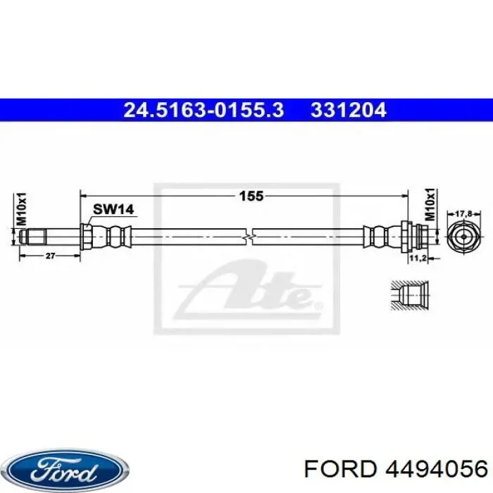Compre 1829079 Ford Cápsula (prendedor) de fixação de moldura de pára-brisas