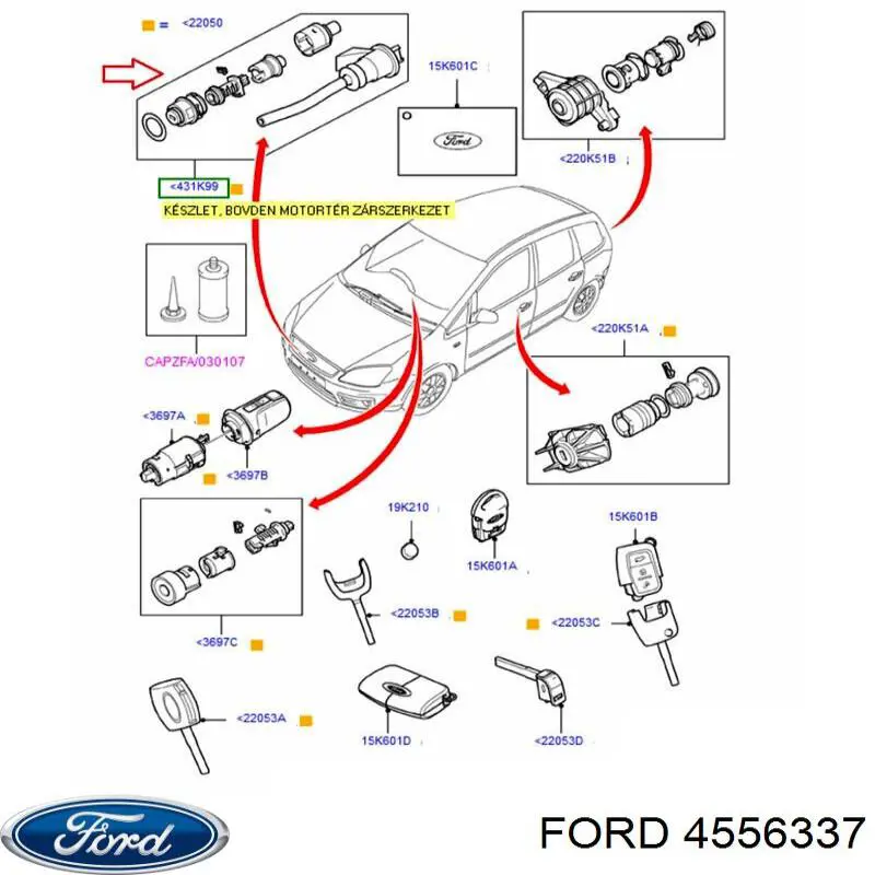 HMP3M5AR16B970AD Hmpx Fecho da capota