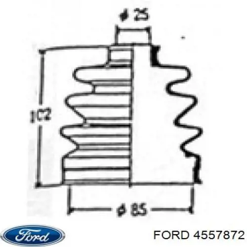 Compre 4557872 Ford Bota de proteção externa de junta homocinética do semieixo dianteiro