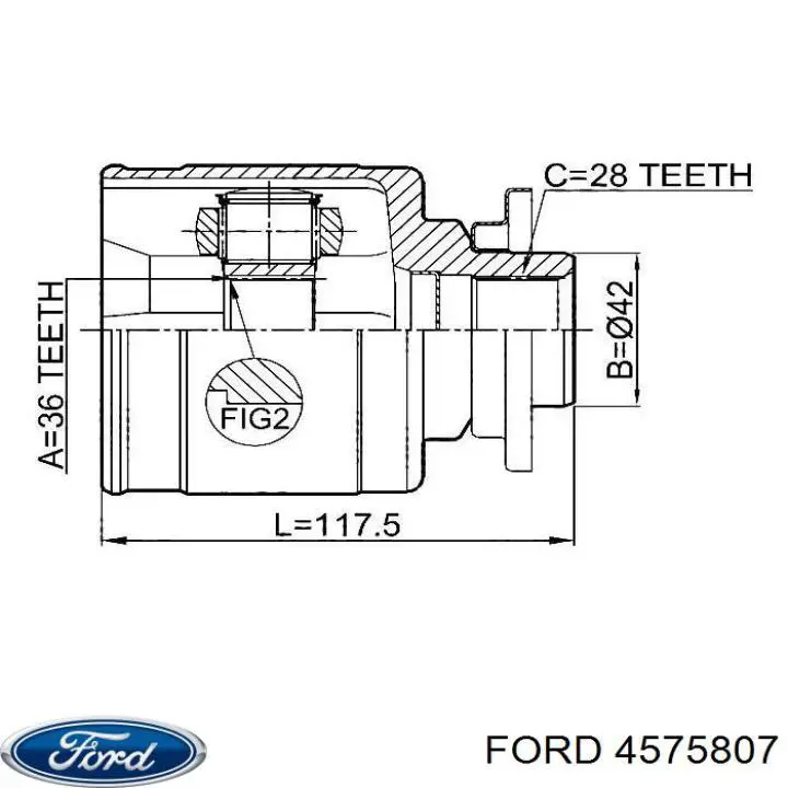 Compre 4575807 Ford Bota de proteção interna de junta homocinética do semieixo dianteiro