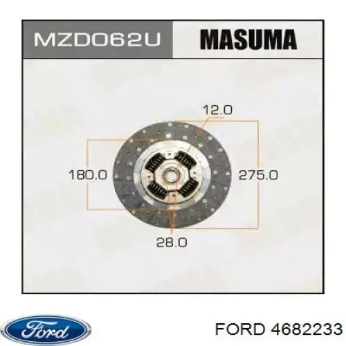 Disco de embraiagem Ford 5064362 preço, a partir de 263,16 USD