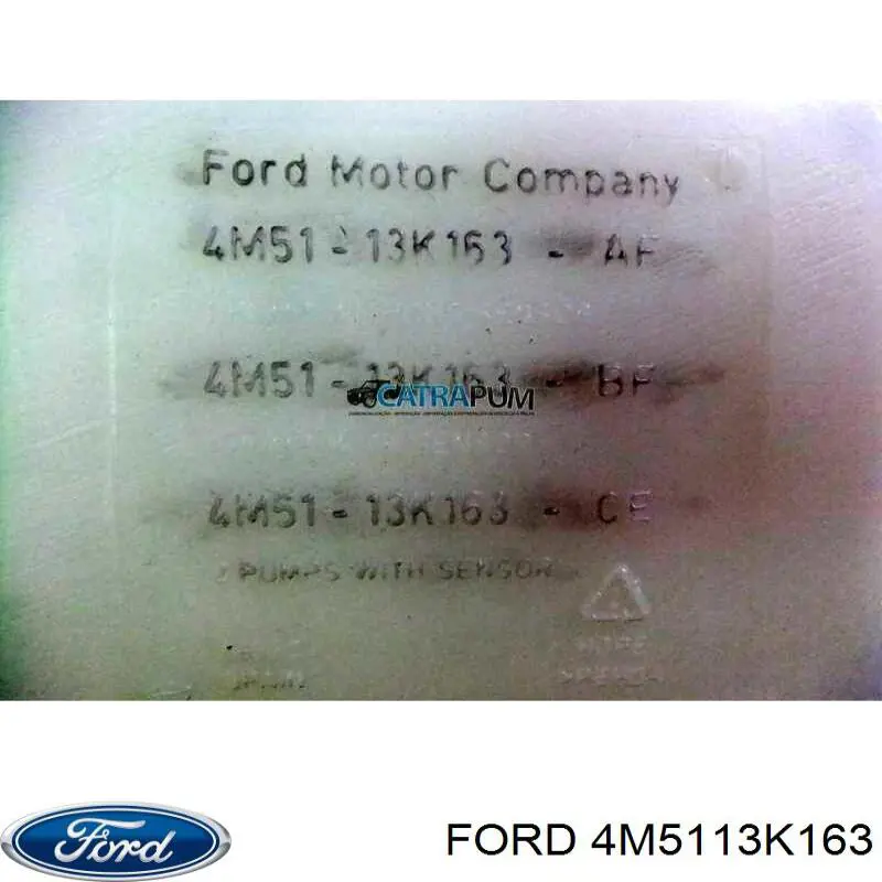 4M5113K163 Ford Tanque de fluido para lavador de vidro