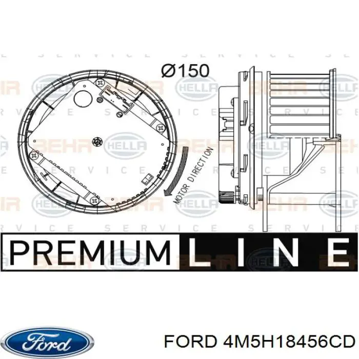Compre 3M5H18456CD Ford Motor de ventilador de forno (de aquecedor de salão)