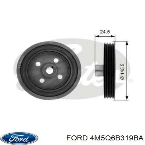 Compre 4M5Q6B319BA Ford Polia de cambota