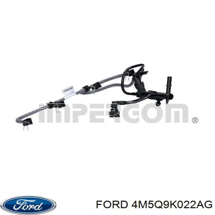 4M5Q9K022AG Ford Tubo de combustível, inverso desde os injetores