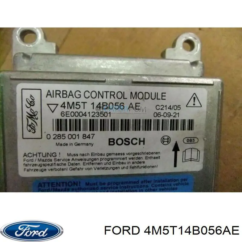 4M5T14B056AE Ford Módulo processador de controlo da bolsa de ar (Centralina eletrônica AIRBAG)