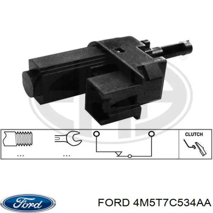 4M5T7C534AA Ford Sensor de ativação de embraiagem