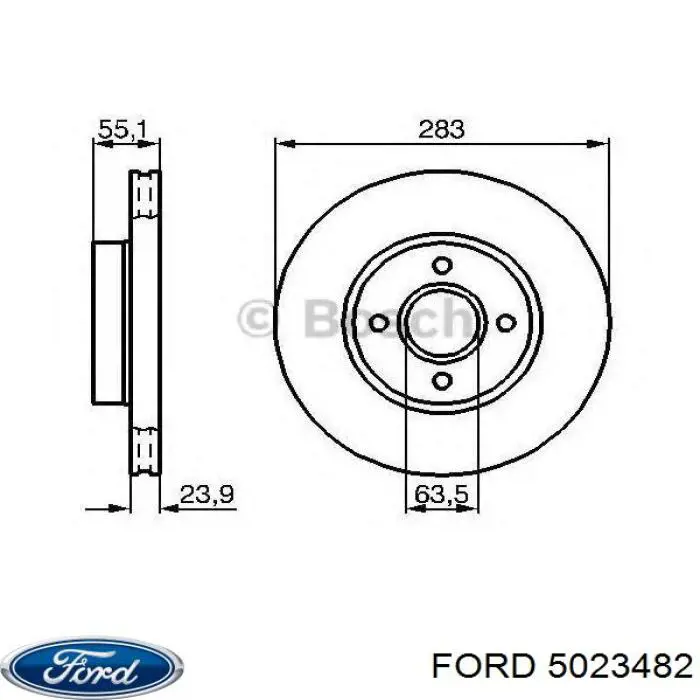 Compre 5023482 Ford Disco do freio dianteiro