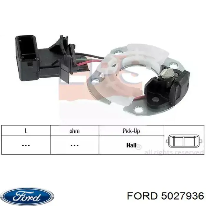 Distribuidor de ignição (distribuidor) Ford Fiesta Mk2 FBD