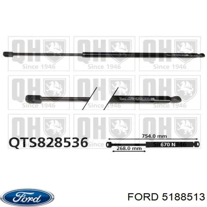 5188513 Ford Amortecedor de tampa de porta-malas (de 3ª/5ª porta traseira)