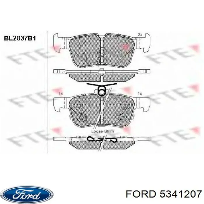 Sapatas do freio traseiras de disco Ford 5341207 preço, a partir de 31,27 USD