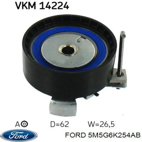 Compre 5M5G6K254AB Ford Rolo de reguladora de tensão da correia do mecanismo de distribuição de gás