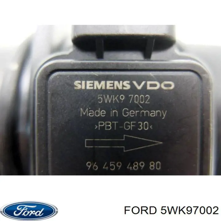 Sensor de fluxo (consumo) de ar, medidor de consumo M.A.F. - (Mass Airflow) 5WK97002 Ford