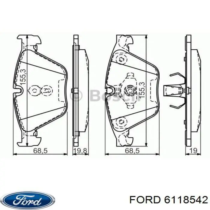 Compre 1076369 Ford Silenciador, parte traseira