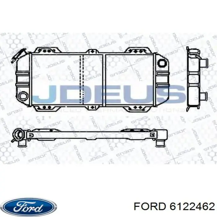 Radiador de esfriamento de motor 6122462 Ford