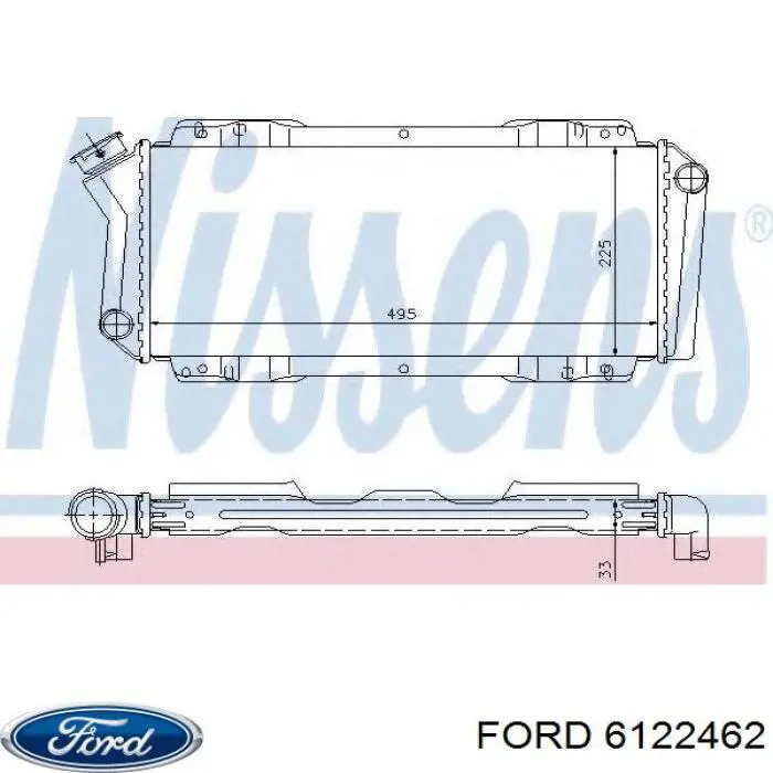 Compre 6122462 Ford Radiador de esfriamento de motor