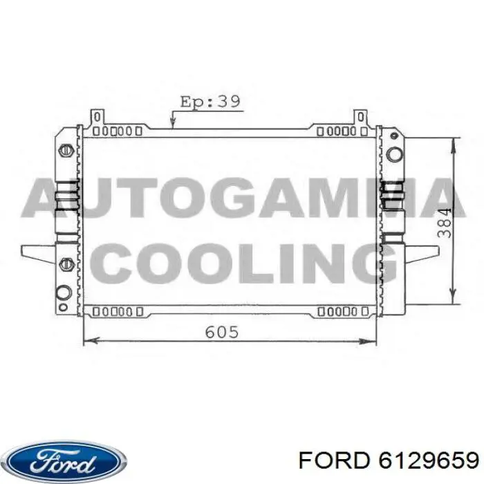 Compre 6129659 Ford Radiador de esfriamento de motor