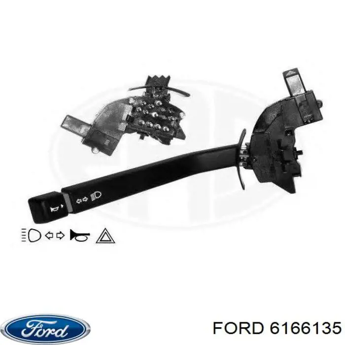 6166135 Ford Comutador esquerdo instalado na coluna da direção
