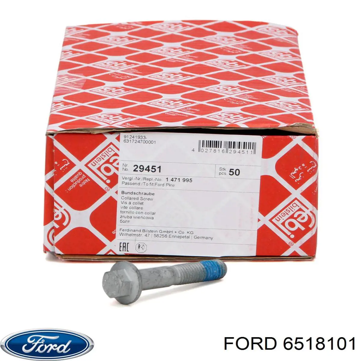 Parafuso (porca) de fixação Ford 6518101 preço, a partir de 2,27 USD