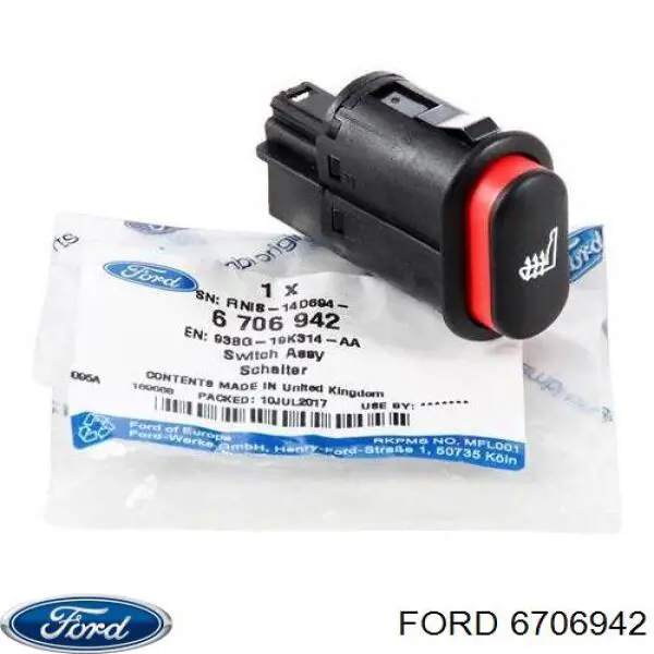 Compre 1718032 Ford Botão de ativação de aquecimento do assento