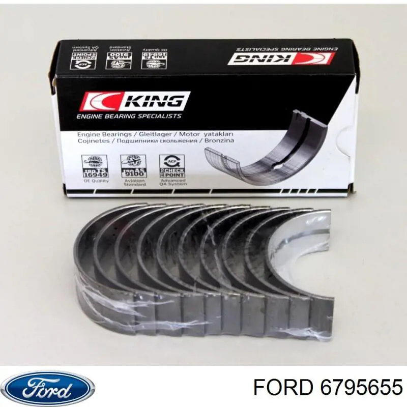 1465160 Ford Folhas inseridas principais de cambota, kit, padrão (STD)