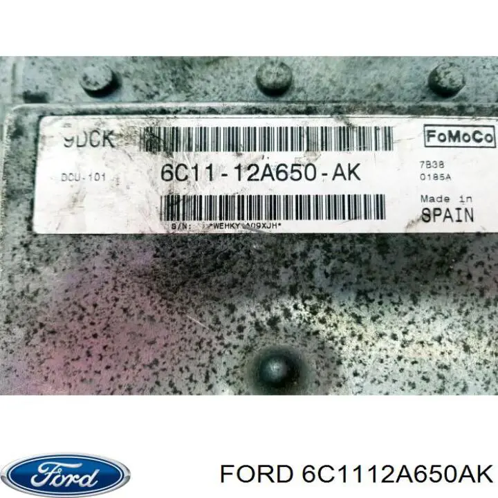 6C1112A650AK Ford Módulo de direção (Centralina eletrônica) de motor