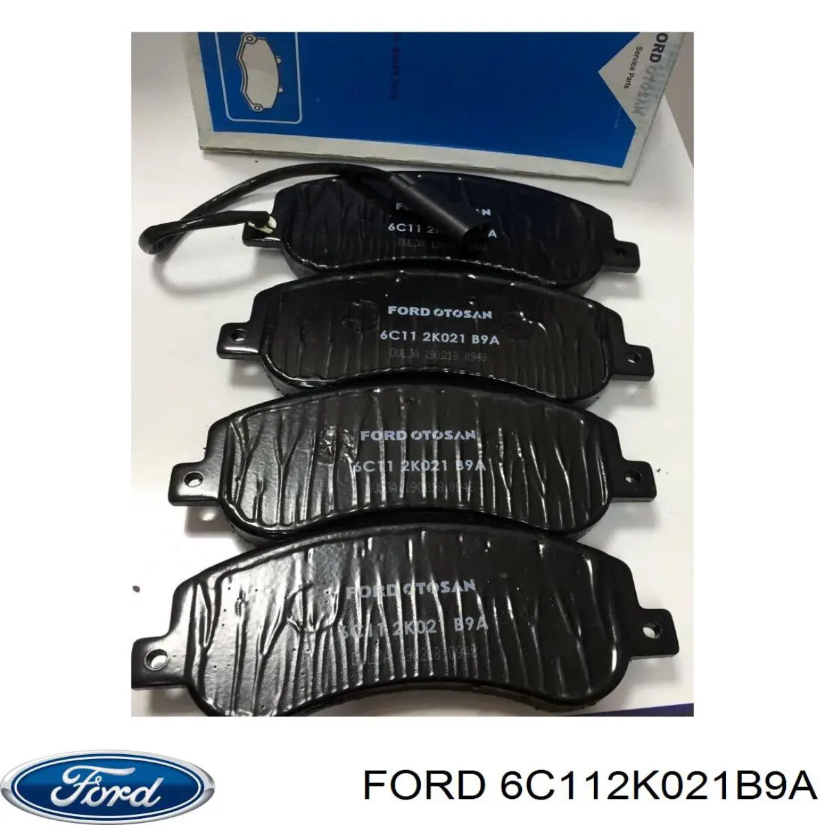 6C112K021B9A Ford Sapatas do freio dianteiras de disco