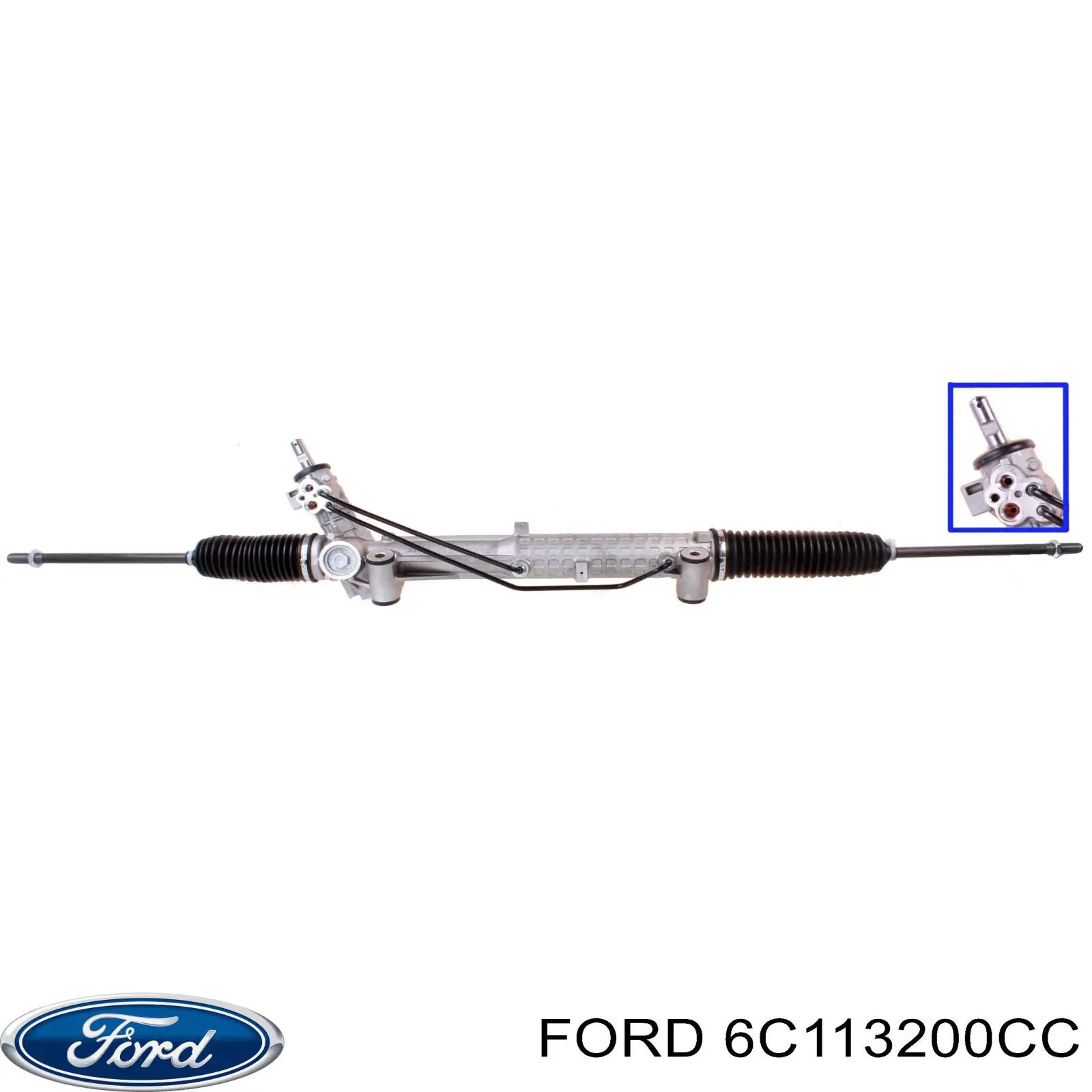 6C113200CC Ford Cremalheira da direção