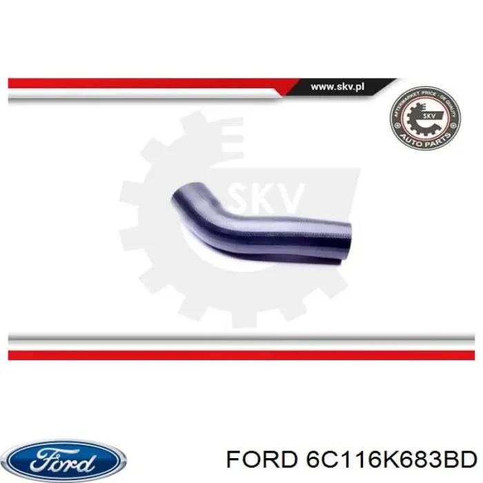 6C116K683BD Ford Mangueira (cano derivado) de intercooler