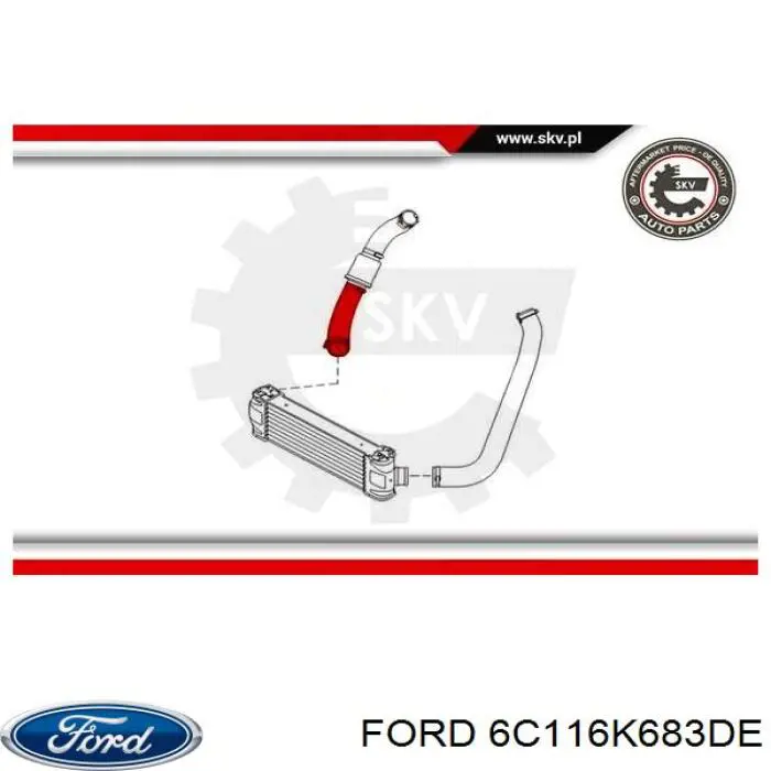 Mangueira (cano derivado) de intercooler Ford 1440262 preço, a partir de 18,68 USD