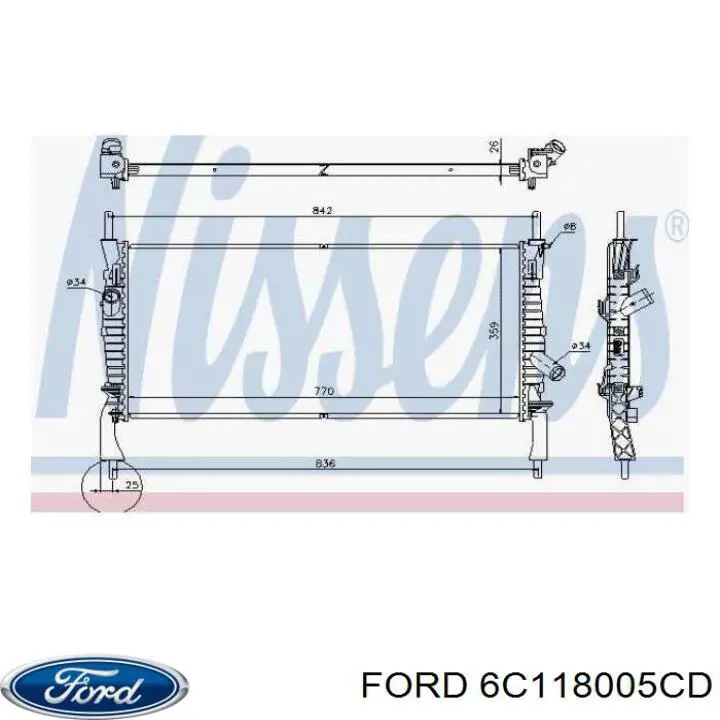Radiador de esfriamento de motor Ford 6C118005CD preço, a partir de 91,94 USD