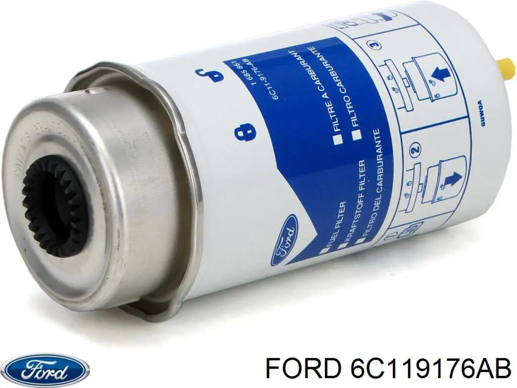 Compre 6C119176AB Ford Filtro de combustível