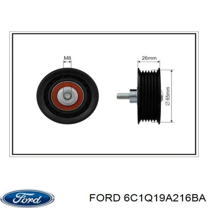 Rolo parasita da correia de transmissão Ford 6C1Q19A216BA preço, a partir de 5,76 USD