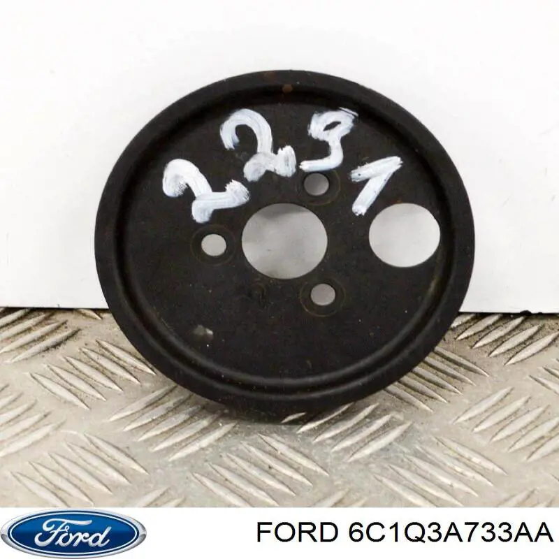 6C1Q3A733AA Ford Polia de bomba da Direção hidrâulica assistida