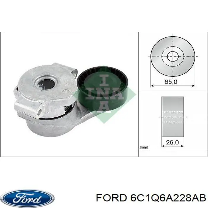 Reguladora de tensão da correia de transmissão Ford 6C1Q6A228AB preço, a partir de 47,96 USD