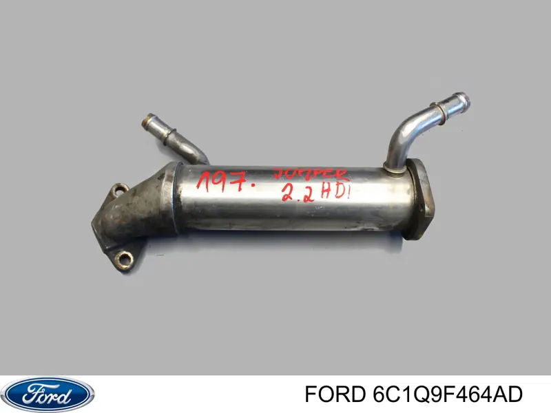 Radiador do sistema EGR de recirculação dos gases de escape 6C1Q9F464AF Fiat/Alfa/Lancia