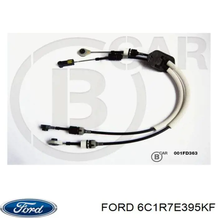6C1R7E395KF Ford Cabo de mudança duplo