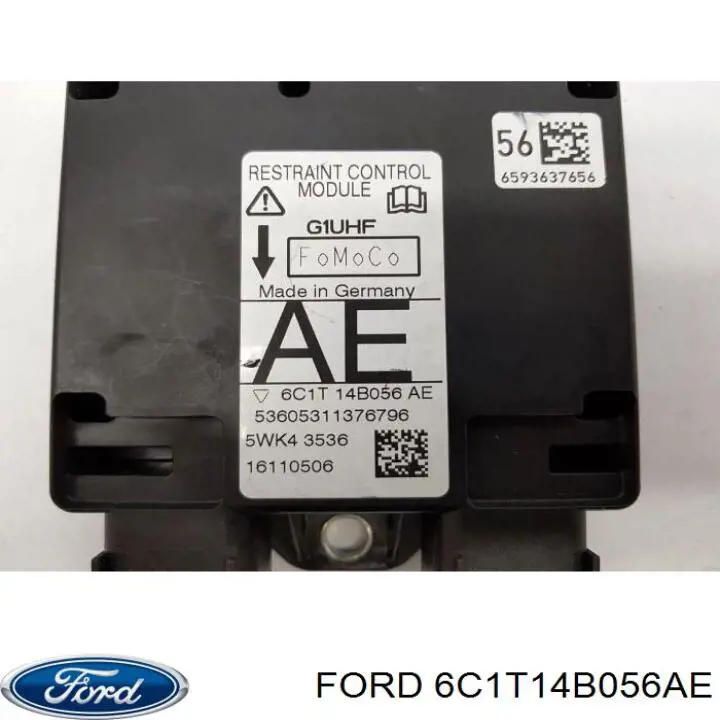 Módulo processador de controlo da bolsa de ar (Centralina eletrônica AIRBAG) Ford 6C1T14B056AE preço, a partir de 59,20 USD