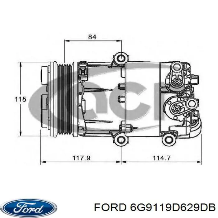 Compressor de aparelho de ar condicionado Ford 6G9119D629DB preço, a partir de 156,64 USD