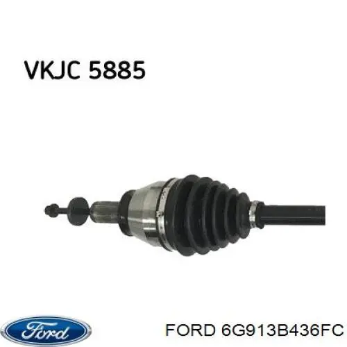 6G913B436FC Ford Semieixo (acionador) dianteiro direito