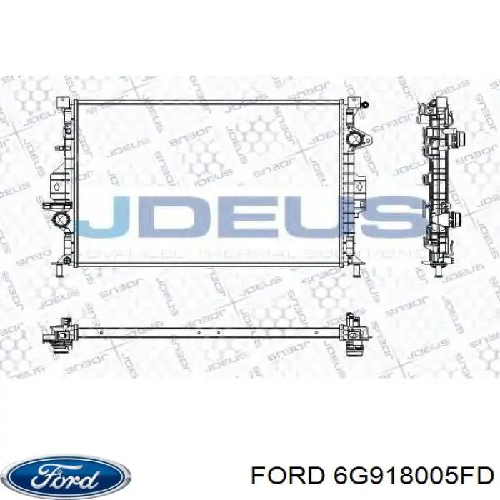 Compre 6G918005FD Ford Radiador de esfriamento de motor