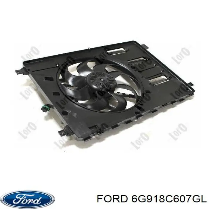 6G918C607GL Ford Difusor do radiador de esfriamento, montado com motor e roda de aletas