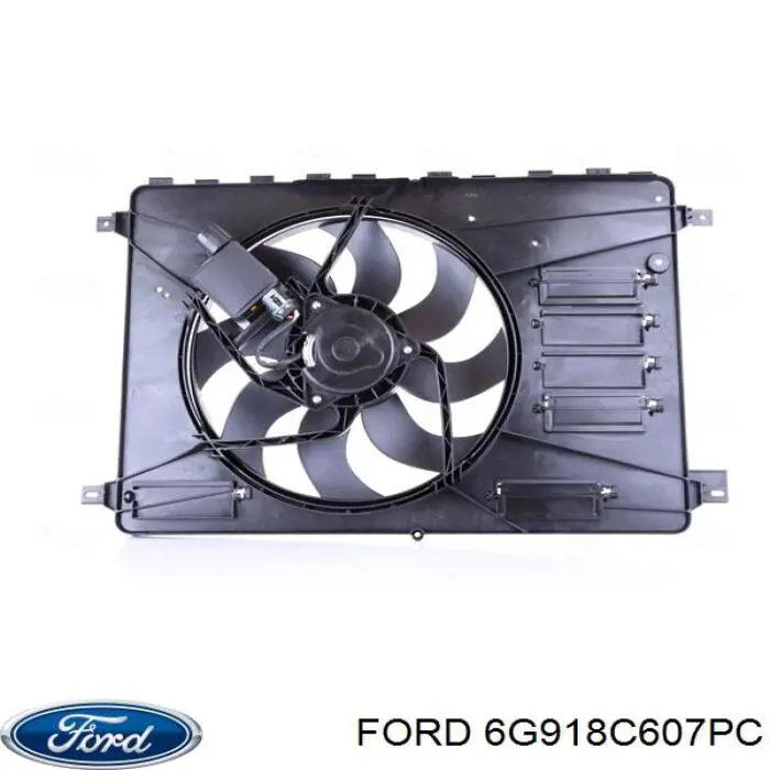 Compre 6G918C607PC Ford Difusor do radiador de esfriamento, montado com motor e roda de aletas