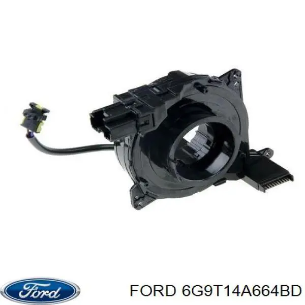 6G9T14A664BD Ford Anel AIRBAG de contato, cabo plano do volante