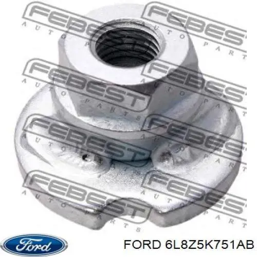 Compre 6L8Z5K751AB Ford Porca excêntrica do braço oscilante inferior traseiro (de inclinação)