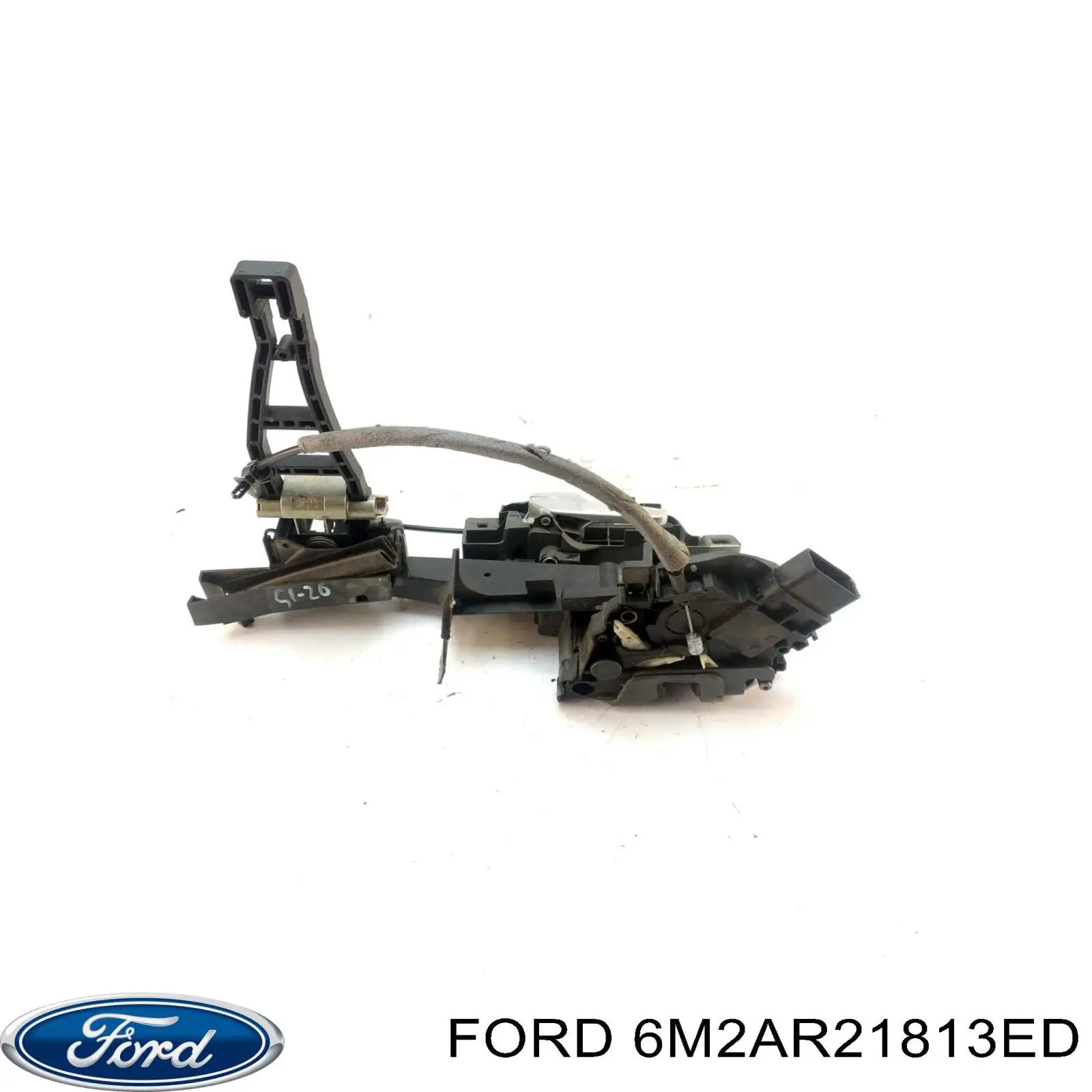 6M2AR21813ED Ford Fecho da porta dianteira esquerda
